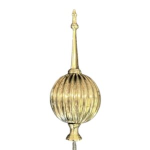 Cast Brass Fluted Ball & Spire