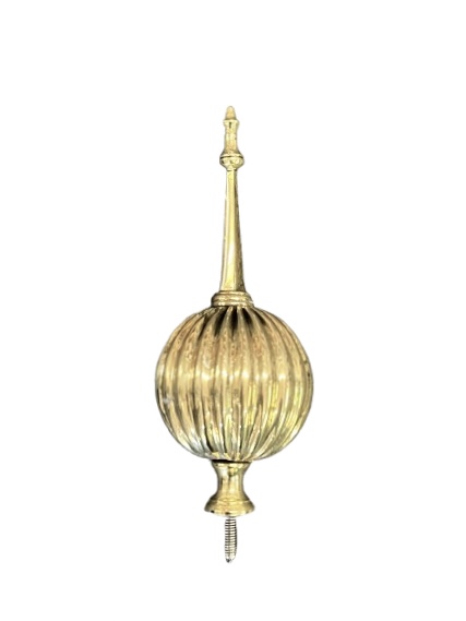 Cast Brass Fluted Ball & Spire
