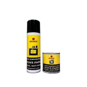 Hotspot Stove and Fireplace Paint – Matt Black – Aerosol or Paint