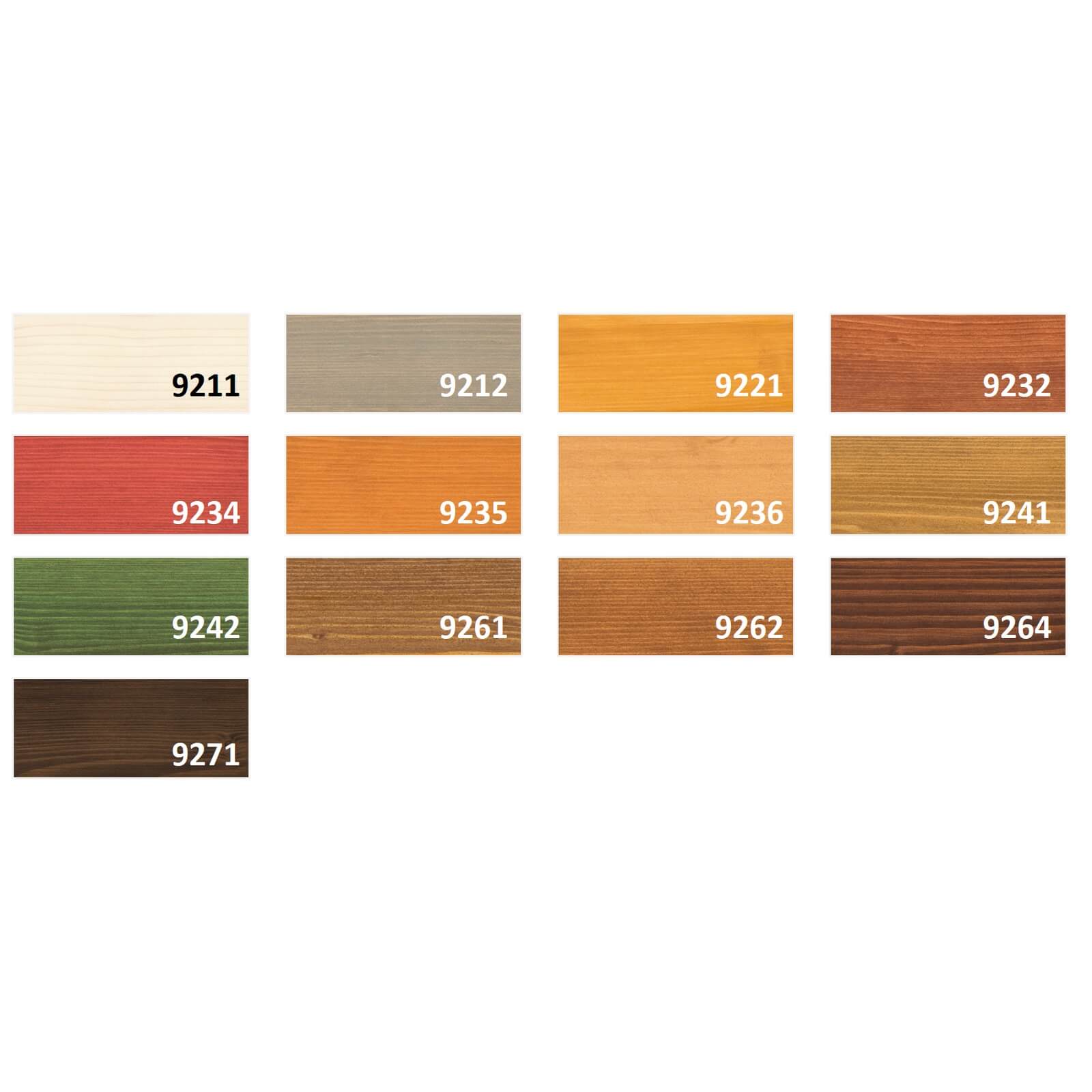 Osmo One Coat Only HS Plus Colour chart