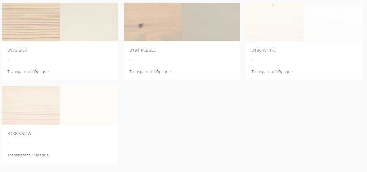 Osmo wood wax Intensive tones colour chart 2